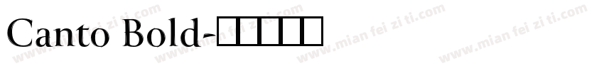 Canto Bold字体转换